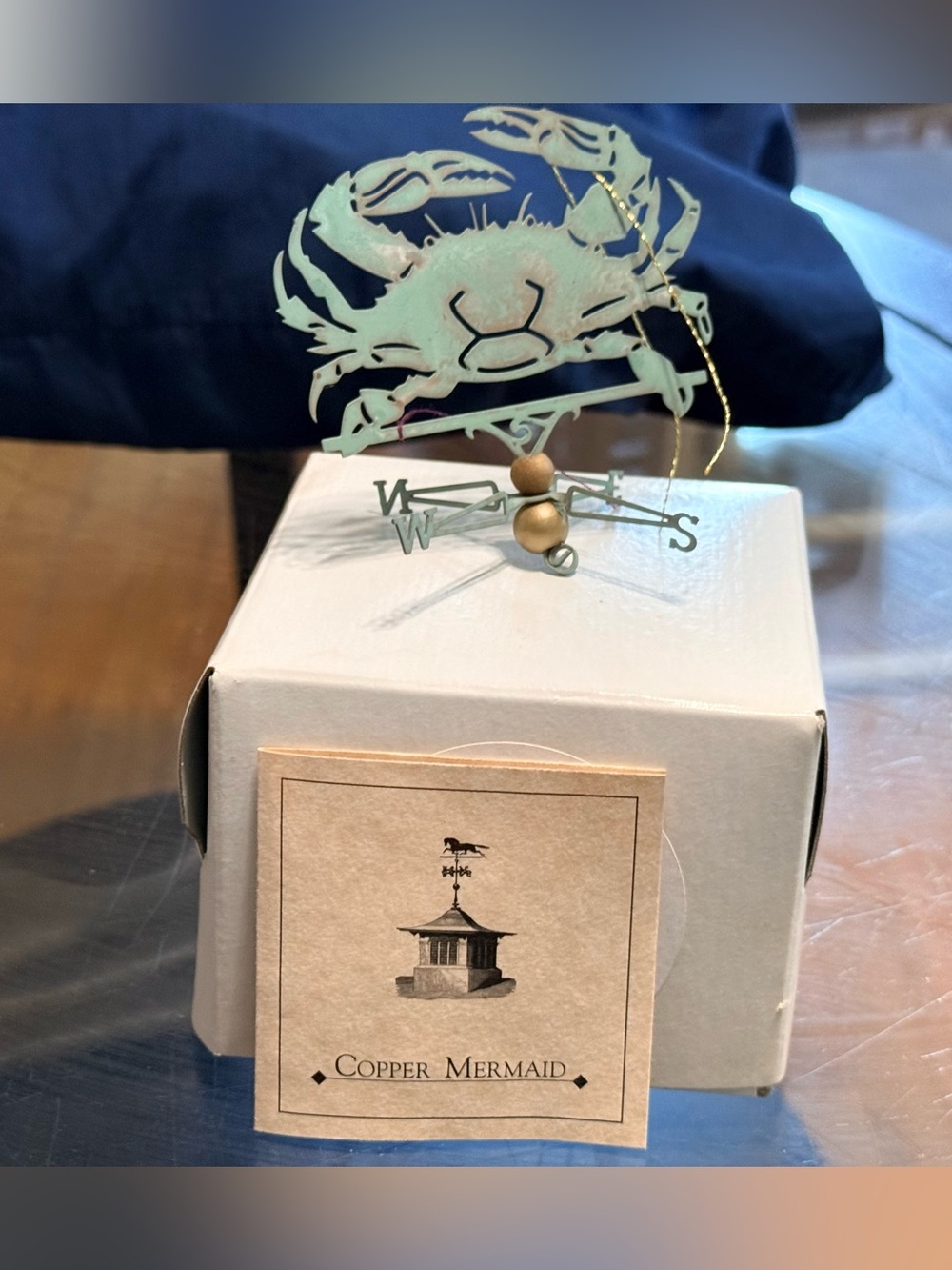 NEW.... Crab Ornament, Made of Copper, Made by Copper Mermaid - ‘Crab'